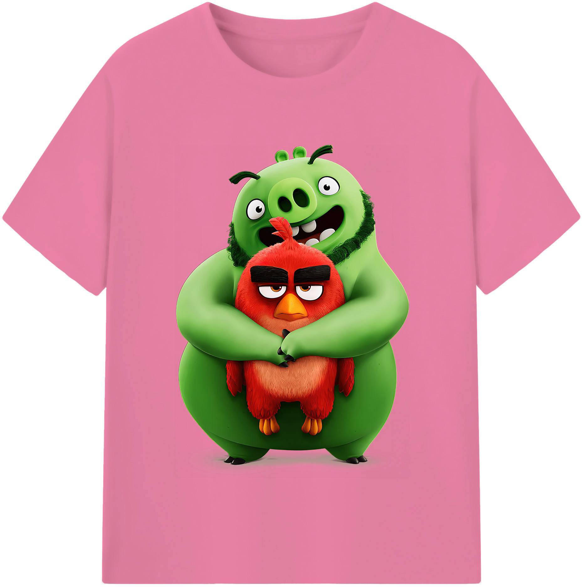 （画像用） Angry Birds アングリーバード 綿100％半袖Tシャツ（フロントプリント）